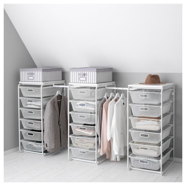 Рама, сетчатые корзины, штанга АЛЬГОТ, белый (199-239x60x102 см) - фото 1