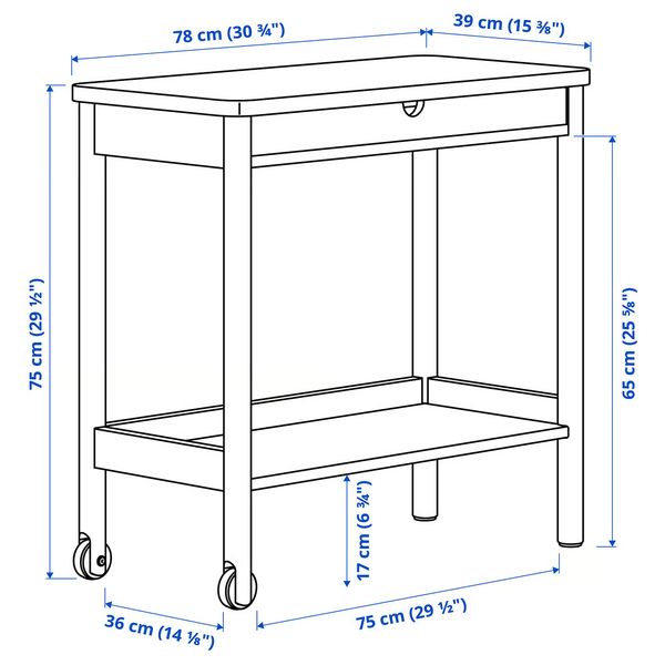IKEA, дополнительный ракурс - схема-чертеж с размерами