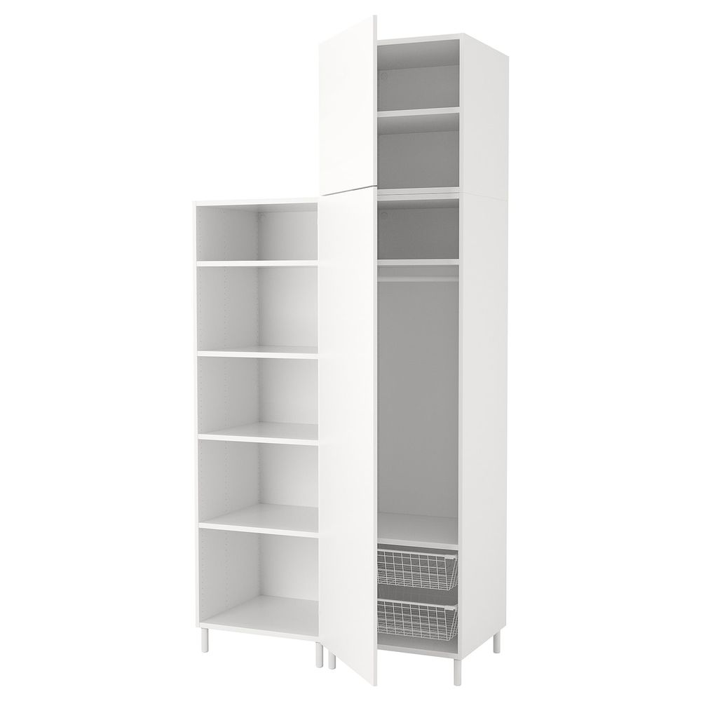 Гардероб, белый/Фоннес белый 120x57x251 см IKEA OPPHUS ОПХУС 992.901.52 - фото 1