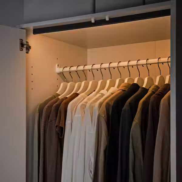 KÖLVATTEN Светодиодная подсветка с датчиком - серый/с батарейным питанием 70 см - фото 2