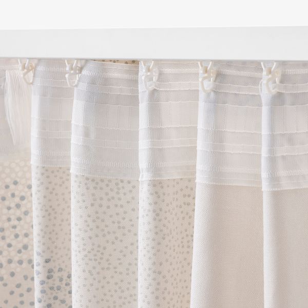 Гардины, 2 шт., бежевый/зеленый/орнамент «точки» 145x300 см IKEA SANDÄNGSFLY САНДЭНГСФЛИ 305.129.66 - фото 5