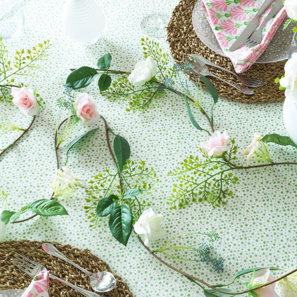 Искусственная гирлянда, Роза розовый 2.5 м IKEA INBJUDEN ИНБЬЮДЕН 904.914.28 - схема-чертеж с размерами