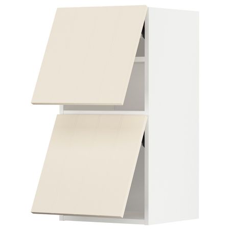 Навесной шкаф, 2 дверцы, горизонтал, белый/Хитарп белый с оттенком 40x80 см IKEA METOD МЕТОД 393.930.30