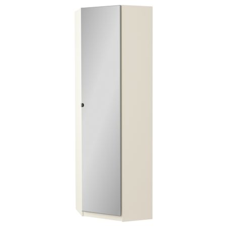 Гардероб угловой ПАКС, белый, Викедаль зеркальное стекло