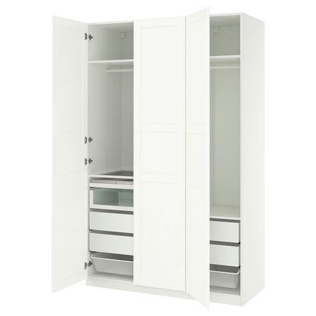 PAX / TYSSEDAL Гардероб, комбинация - белый/белый 150x60x236 см