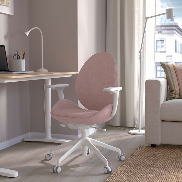 Рабочий стул с подлокотниками, Gunnared светлый коричнево-розовый IKEA HATTEFHATTEFJÄLL ХАТТЕФЬЕЛЛЬ ХАТТЕФЬЕЛЛЬ 904.945.06 - фото 4