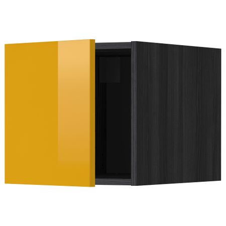 Верхний шкаф МЕТОД, черный, Ерста желтый (40x40 см)