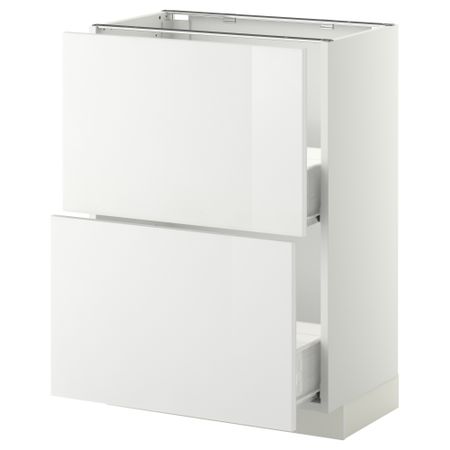 Напольный шкаф с 2 ящиками МЕТОД / ФОРВАРА, белый, Рингульт белый