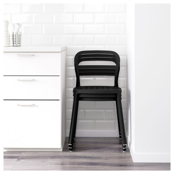 Стул для дома/сада РЕЙДАР, черный - схема-чертеж с размерами