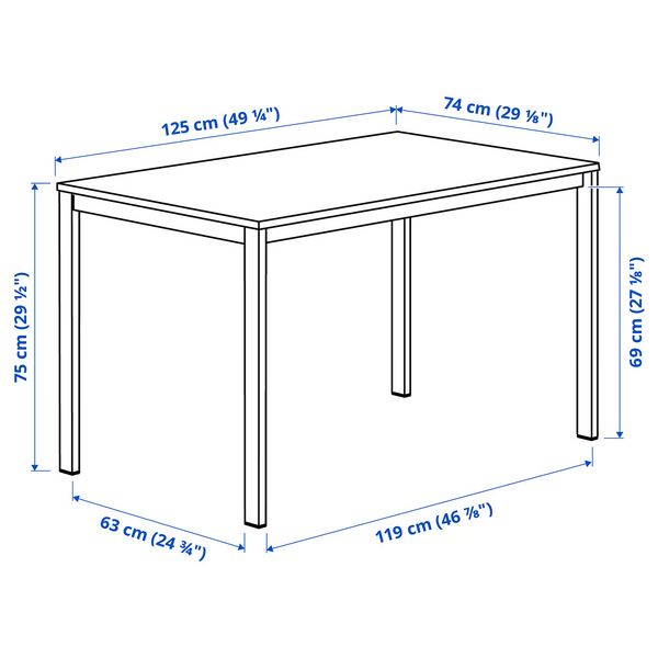 IKEA, дополнительный ракурс - схема-чертеж с размерами