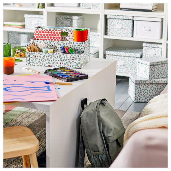 Подставка для канцелярских принадлежности ФЬЕЛЛА, белый, зеленый (35x21 см) - схема-чертеж с размерами