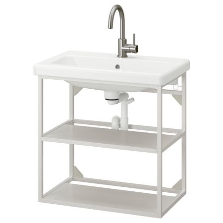 Открытый шкаф под раковину, 2 полки, 64x43x65 cm IKEA TVÄLLEN ЛЕН ТВЭЛЛЕН, BEGIVENHET БЕГИВЕНХЕТ 293.364.79