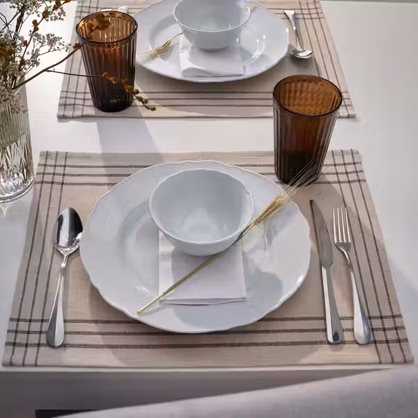 VÅRARV ВОРАРВ Салфетка под приборы - темно-серый/неокрашенный 35x45 см - фото 2