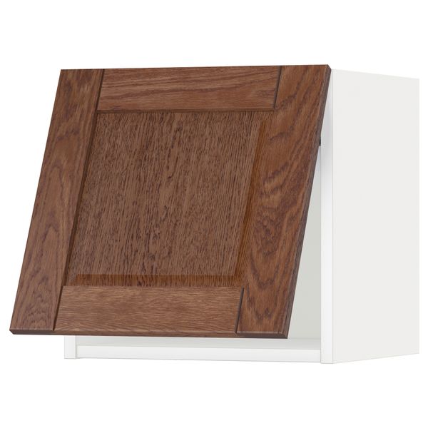 Горизонтальный навесной шкаф МЕТОД, белый, Филипстад коричневый - схема-чертеж с размерами
