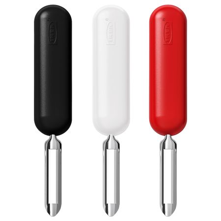 Нож для чистки картофеля, красный, белый, черный IKEA STÄM СТЭМ 803.731.71