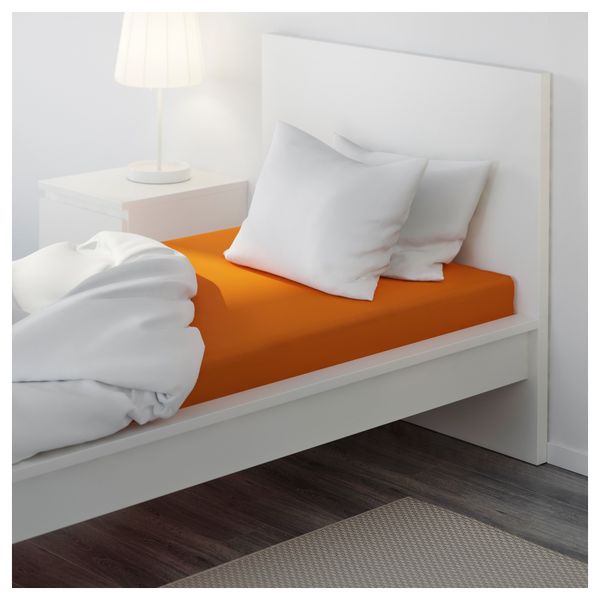 Простыня натяжная ДВАЛА, оранжевый - фото 3