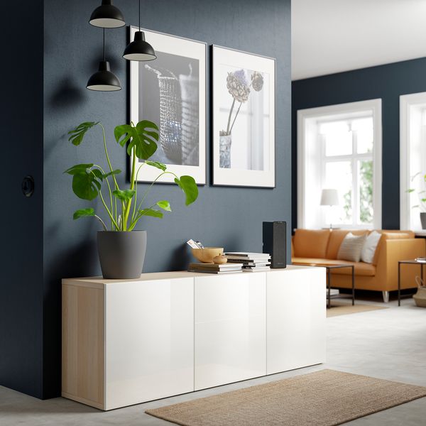 Комбинация для хранения с дверцами, 180x42x65 cm IKEA BESTÅ БЕСТО 893.249.92 - фото 4