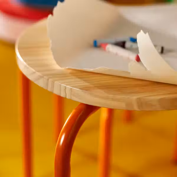 GREJSIMOJS ГРЕЙСИМОЙС Стол детский - дерево/оранжевый 84x42 см - фото 5