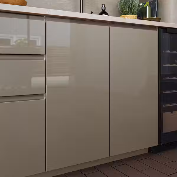 VOXTORP Дверь - глянцевый темный серо-коричневый 60x120 см - фото 3