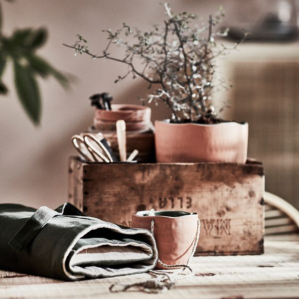 Кашпо подвесное, терракота ручная работа 9 см IKEA БОТАНИСК 504.665.34 - схема-чертеж с размерами