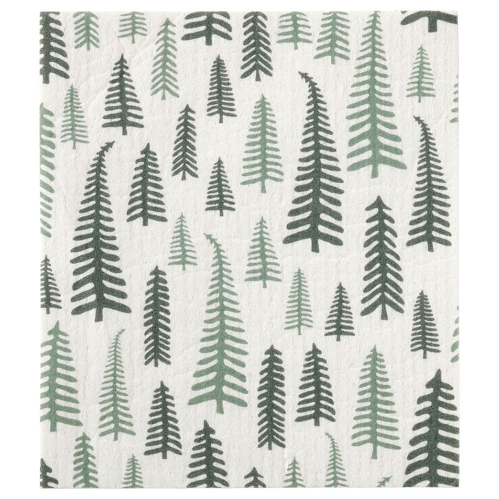 Салфетка кухонная, орнамент «дерево» белый, зеленый IKEA VINTER 2021 ВИНТЕР 2021 204.983.29 - схема-чертеж с размерами