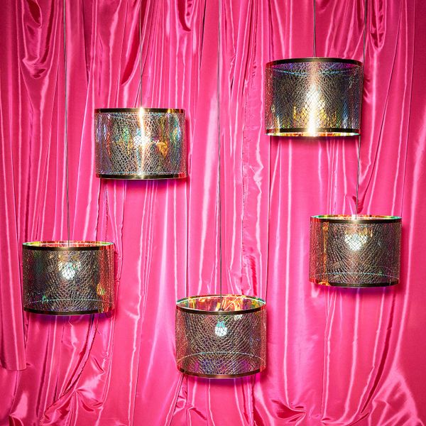 Абажур, сетчатый орнамент золотой 44 см IKEA KARISMATISK КАРИСМАТИСК 404.990.40 - схема-чертеж с размерами