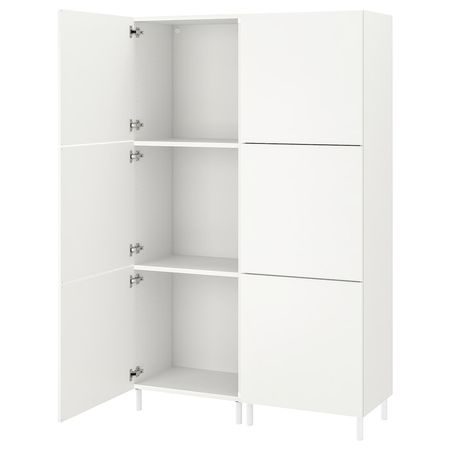 PLATSA Гардероб с 6 дверями - белый/Fonnes белый 120x42x191 см