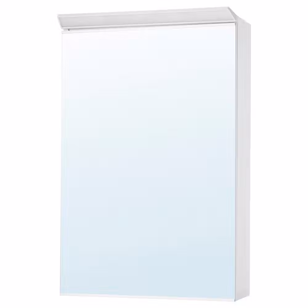 TREASJÖN Зеркальный шкаф/1дверца/подсветка 50x17x75 см - фото 1