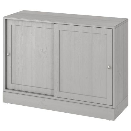 Шкаф с цоколем, серый 121x47x89 см IKEA HAVSTA ХАВСТА 704.186.84