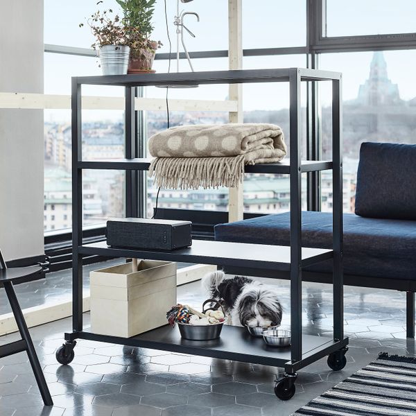 Модуль на колесах, черный 100x115 см IKEA RÅVAROR РОВАРОР 104.545.66 - фото 4