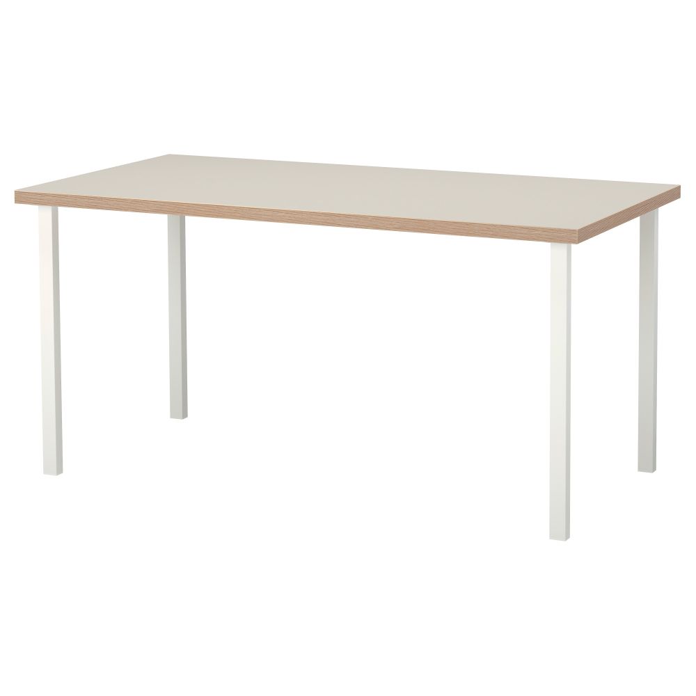 Стол ЛИННМОН / ГОДВИН, бежевый, белый (150x75 см) - фото 1
