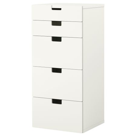 Комбинация для хранения с ящиками СТУВА, белый, белый (60x50x128 см)