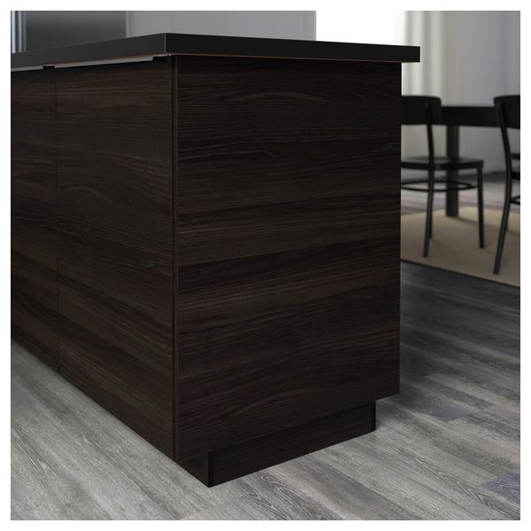 Накладная панель ТИНГСРИД, под дерево черный - схема-чертеж с размерами