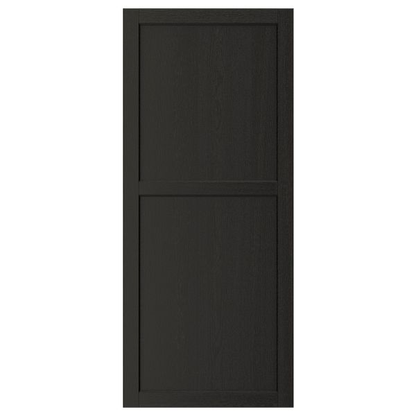 Дверь, черная морилка 60x140 см IKEA LERHYTTAN ЛЕРХЮТТАН 603.564.98 - фото 1