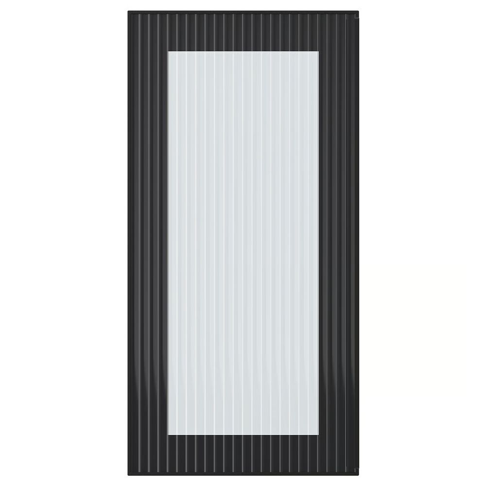 HEJSTA Стеклянная дверь - антрацит/рифленое стекло 30x60 см - фото 1