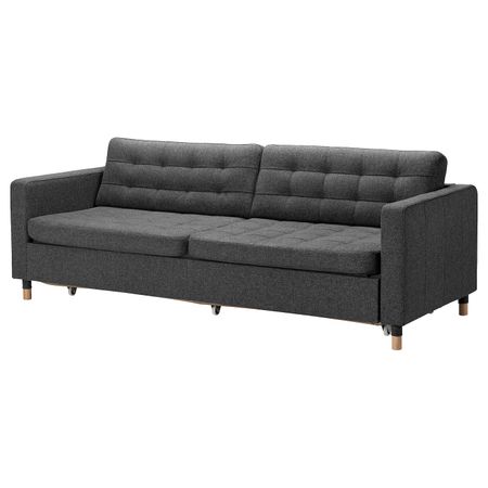 3-местный диван-кровать, Гуннаред темно-серый, дерево IKEA LANDSKRONA ЛАНДСКРУНА 293.198.80