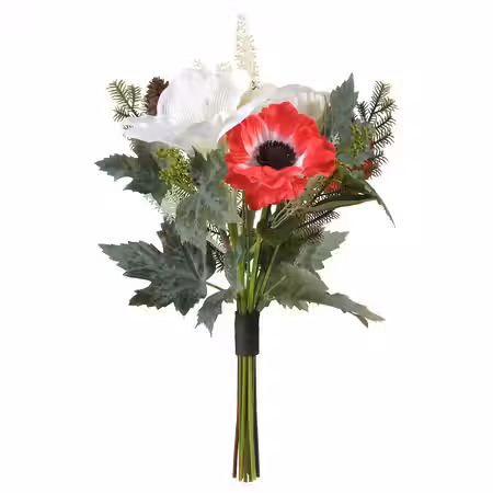 VINTERFINT Искусственный букет - д/дома/улицы красный/белый 38 см