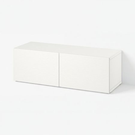 BESTÅ Стеллаж с дверьми - белый/Laxviken белый 120x42x38 см