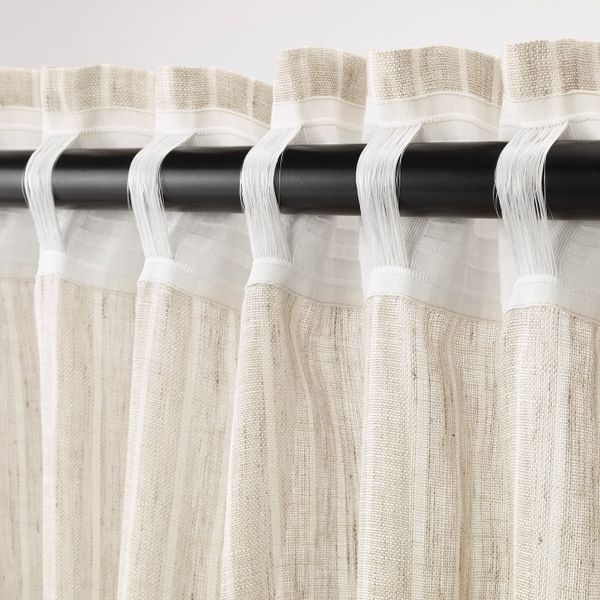 Гардины, 1 пара, бежевый 145x300 см IKEA BIRTINE БИРТИНЕ 603.967.91 - фото 2