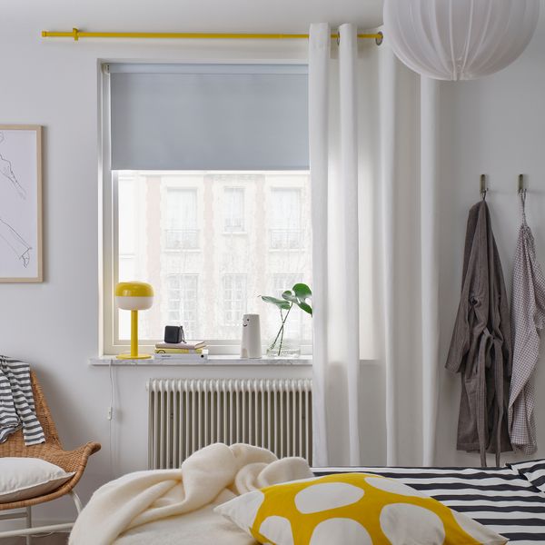 Гардинный карниз с аксессуарами, желтый, 120-210 см 19 мм IKEA BEKRÄFTA БЕКРЭФТА 406.048.33 - фото 2