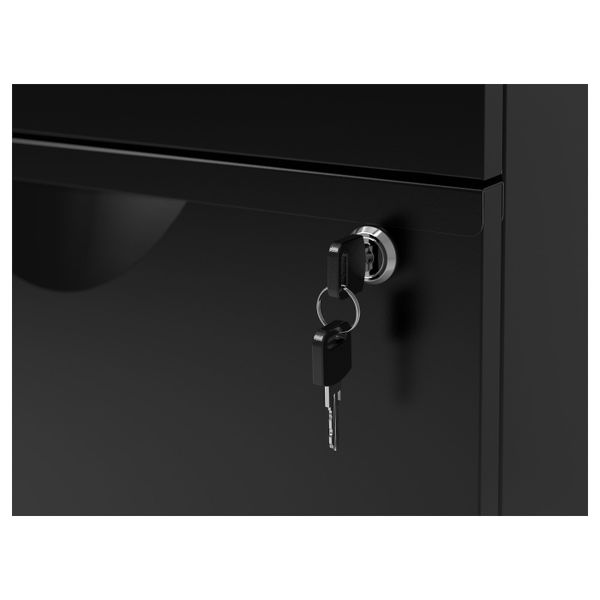 Тумба на колесиках с 2 ящиками, черный 41x57 см IKEA ERIK ЭРИК 003.599.23 - фото 2