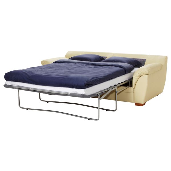 Диван-кровать 2-местная БЬЁРБУ, бежевый - схема-чертеж с размерами