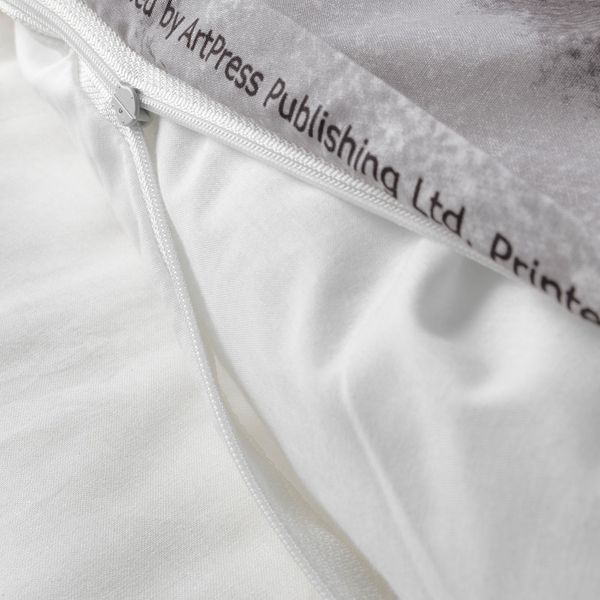 Пододеяльник и 1 наволочка, тигр/серый 150x200/50x70 см IKEA URSKOG УРСКОГ 203.938.55 - фото 4