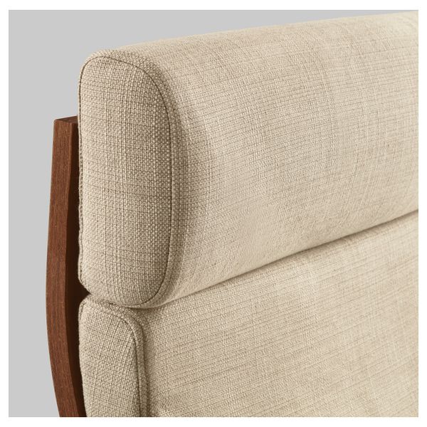 Кресло ПОЭНГ, классический коричневый, Исунда бежевый - фото 4