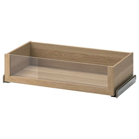 Ящик со стеклянной фронтальной панелью, под беленый дуб 75x35 см IKEA KOMPLEMENT КОМПЛИМЕНТ 204.340.21