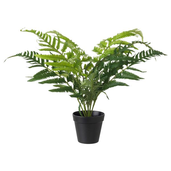 Искусственное растение в горшке ФЕЙКА, папоротник (12 см) - схема-чертеж с размерами