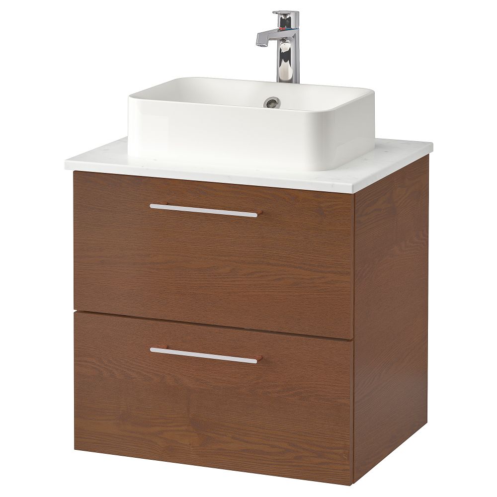 Шкаф со столешницей 45x32 раковина, 62x49x72 cm IKEA HÖRVIK ХОРВИК, GODMORGON ГОДМОРГОН, TOLKEN ТОЛКЕН 493.224.76 - фото 1