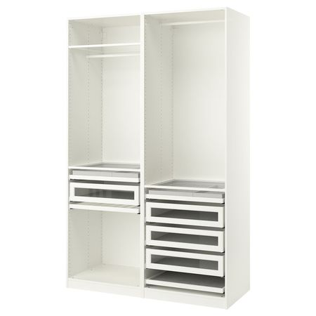 PAX Гардероб, комбинация - белый 150x58x236 см