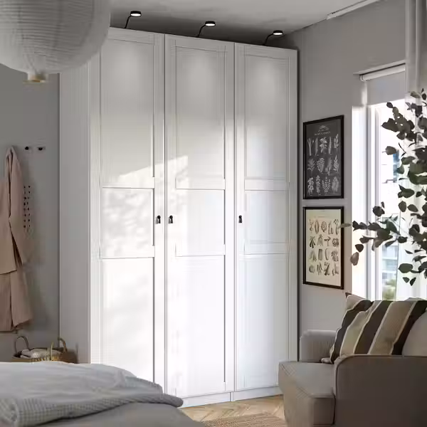 PAX / TYSSEDAL Гардероб, комбинация - белый/белый 150x60x236 см - фото 2