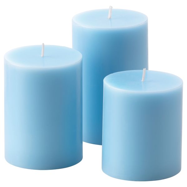 Формовая свеча, ароматическая, 3 шт НИКЭР, голубой Летняя свежесть, голубой - фото 1